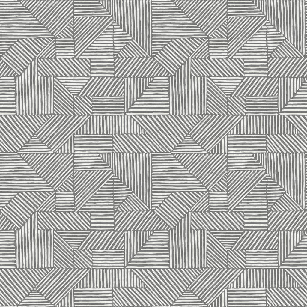 A-Street Prints Crescendo Dark Grey Block Geometric Wallpaper
