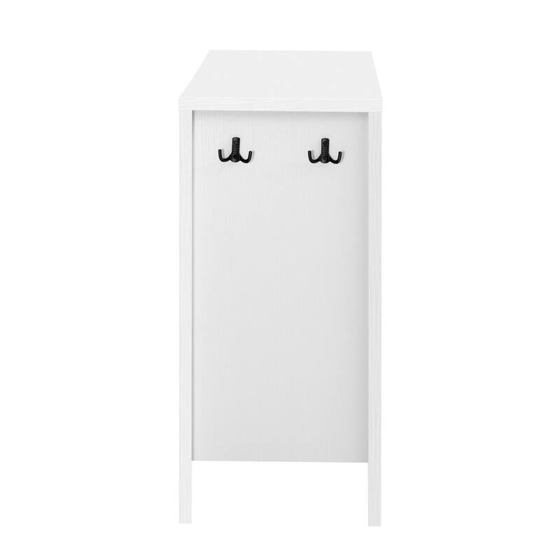 Modern 55.1" Storage Sideboard with 4-Doors, Multi Functional Buffet Table with Open Shelf and Adjustable Shelves