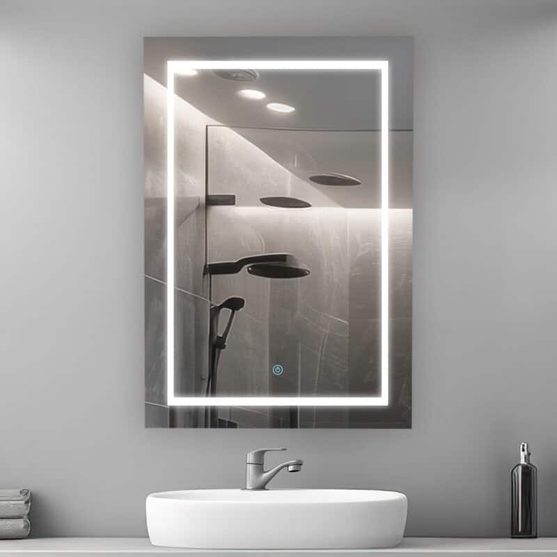 AQUADOM Royal Basic LED Medicine Cabinet, Defogger, 3X Vertically Adjustable Magnifying Mirror - 24"x30"x5"Right/Hinge/RB