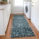 preview thumbnail 146 of 152, Machine Washable Indoor/ Outdoor Chantille Traditional Vintage Floral Rug Teal - 2'3" x 7'6"