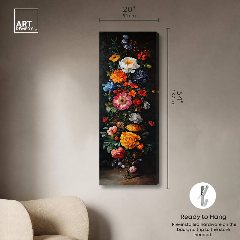 Botanical Rhapsody II Panoramic Canvas by Art Remedy, Gallery Wrapped