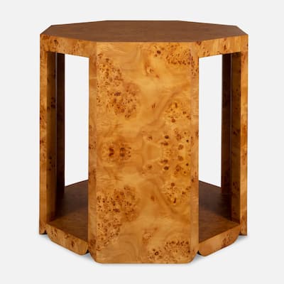 Round Top Open Frame Side Table - 26" - Brown