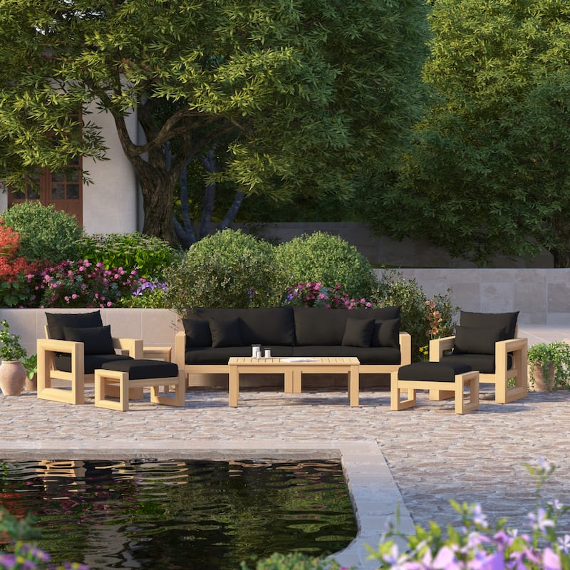 Benson 8 Piece Sunbrella Outdoor Patio Sofa & Club Chair Set