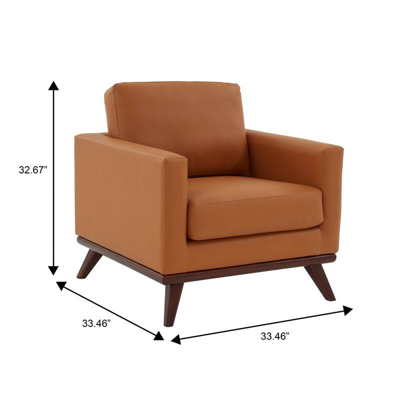 Chester Modern Sofa Leather Or Mesh Accent Side Armchair with Birch Wood Frame Couch for Living Room Bedroom Lounge - 33.46
