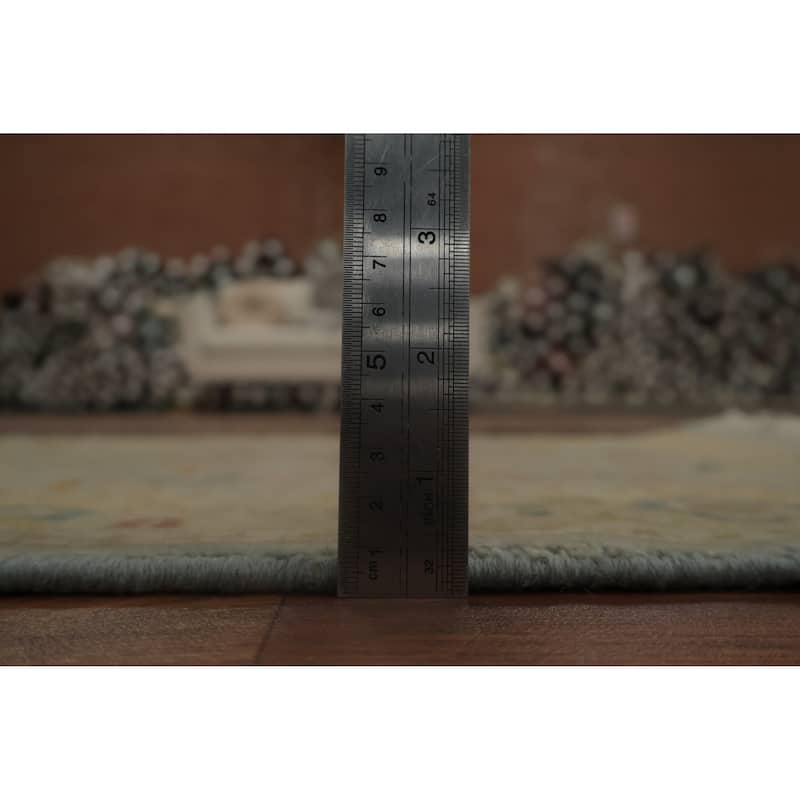 Hand Knotted Oriental 100% Wool Carpet Traditional Floral Navy Blue & Blues Ziegler Area Rug - 3' 2'' X 2' 0''