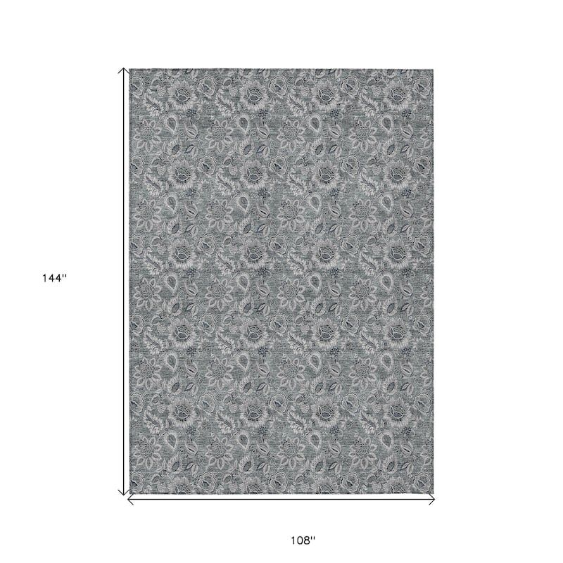 HomeRoots Floral Transitional Rectangle Outdoor Rug
