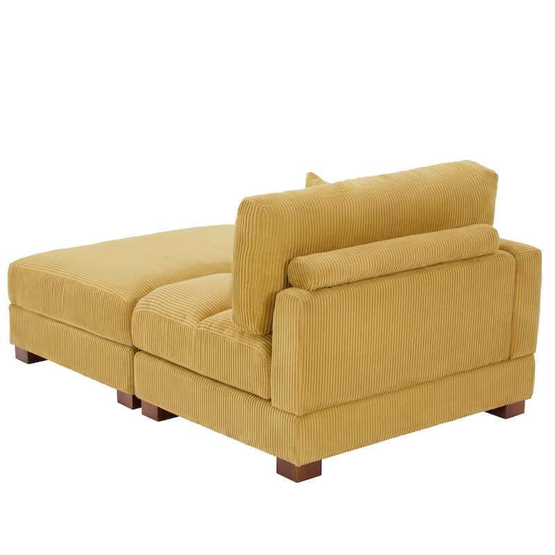 Modular Sectional Sofa with Ottomans