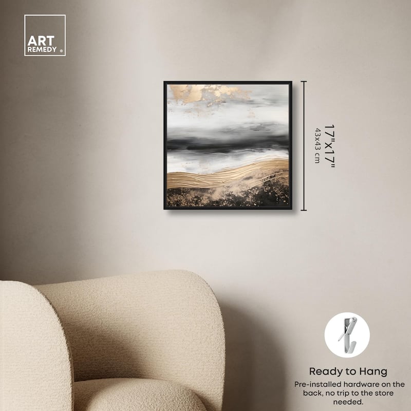 Moonlit Gold Canvas by Art Remedy