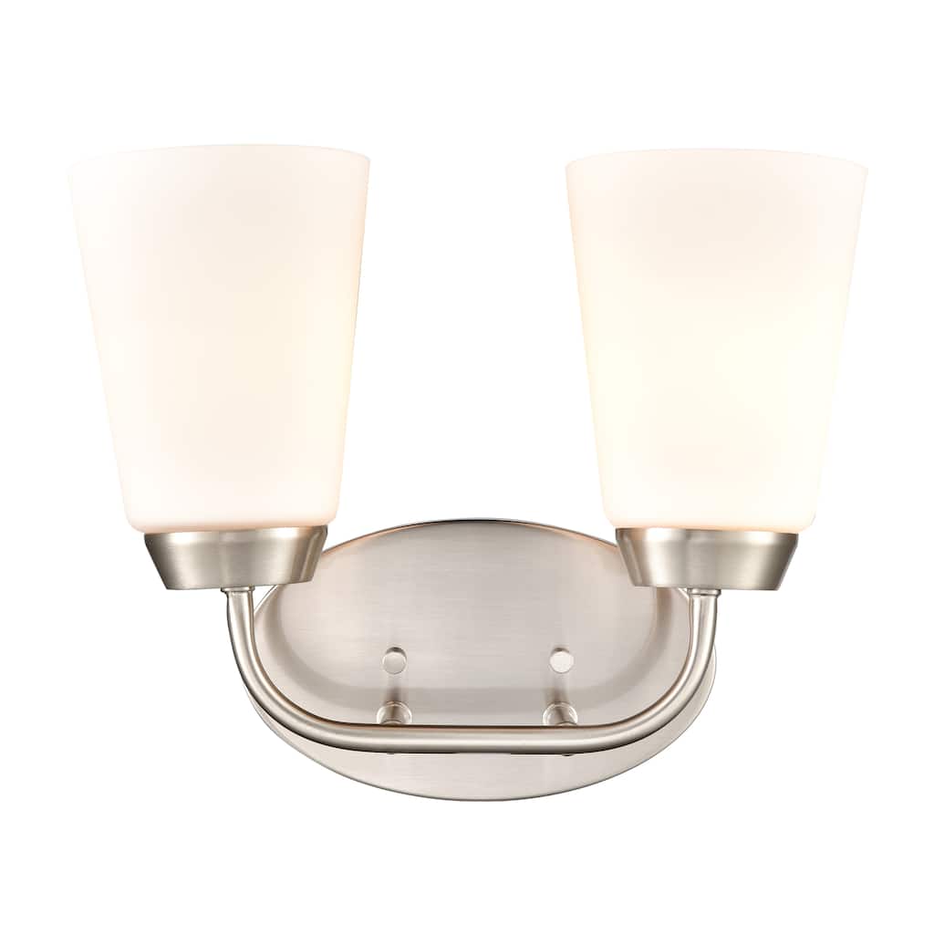 Winslow 12.5-inch Wide 2-Light Vanity Light in Brushed Nickel