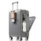 preview thumbnail 15 of 39, Front Opening 20-Inch Carry-On Luggage with Expandable Travel Bag Set