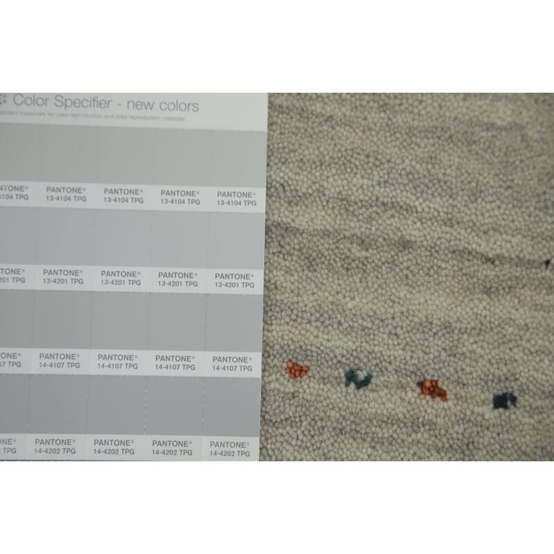 Hand Knotted Oriental 100% Wool Carpet Tribal Animal Pictorial Beige & Ivories Gabbeh Area Rug - 7' 8'' X 5' 0''