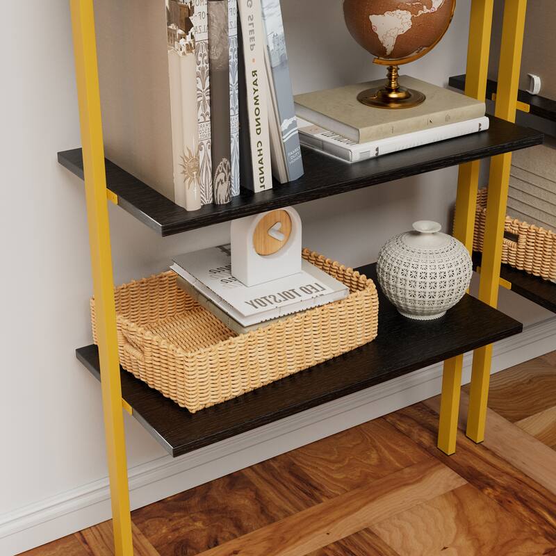 GDFStudio - Industrial Black+Golden Lift-Top Coffee Table with Metal Frame and Hidden Storage Compartment
