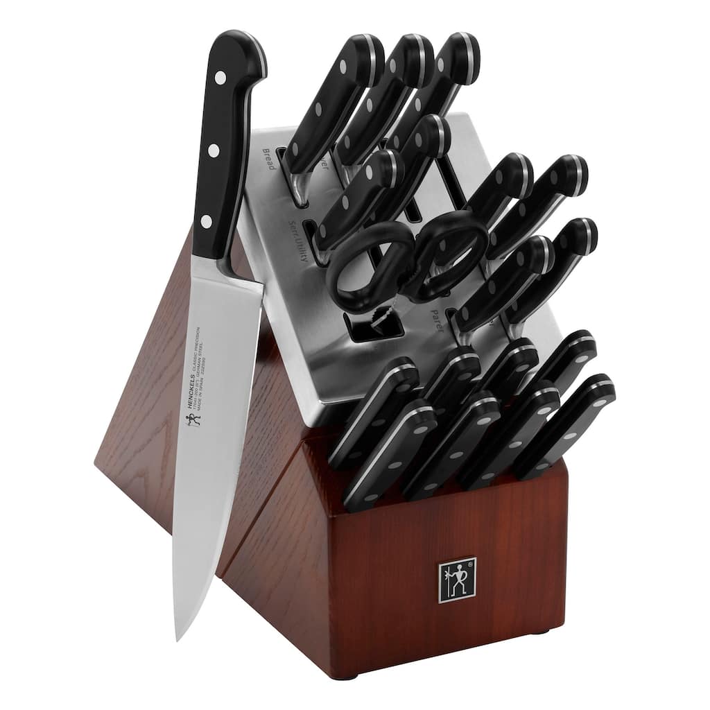 Henckels Classic Precision 20-pc Self-Sharpening Knife Block Set - Brown