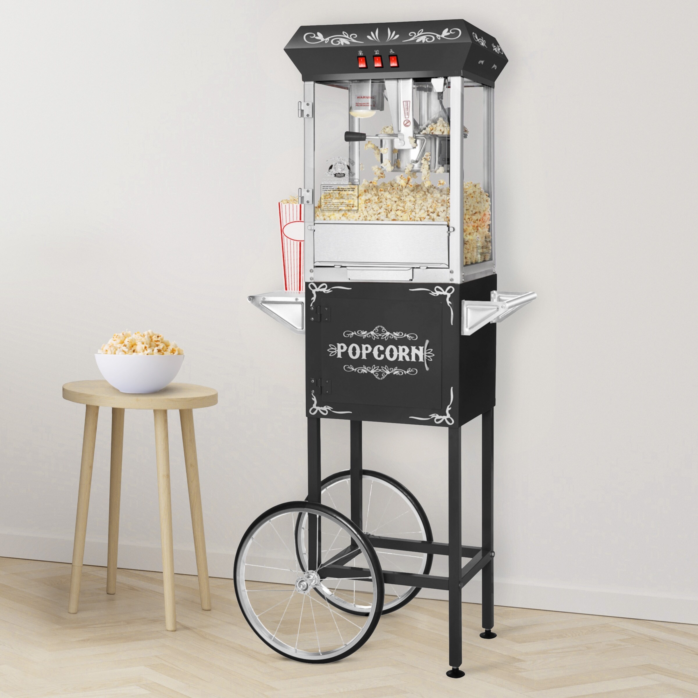 Great Northern Matinee 8oz Popcorn Machine - Stainless Steel Theater Style Popper