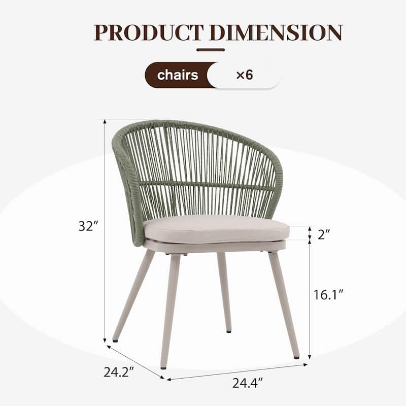 Outdoor Patio Dining Set Chairs and Extendable Table