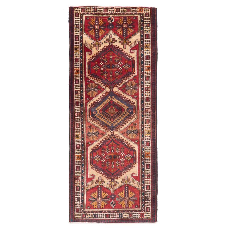 ECARPETGALLERY Hand-knotted Konya Anatolian Red Wool Rug - 3'3 x 7'10