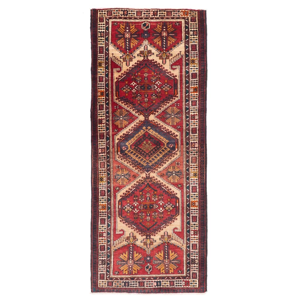 ECARPETGALLERY Hand-knotted Konya Anatolian Red Wool Rug - 3'3 x 7'10