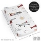 preview thumbnail 6 of 4, Sweet Jojo Designs Vintage Airplanes Boy Changing Pad Cover Sheet -Sky, Air Plane, Transportation, Aviator, Aviation, Red & Blue