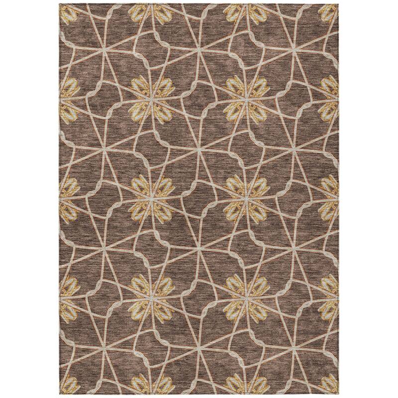 Machine Washable Indoor/ Outdoor Chantille Contempoary Whimsy Rug