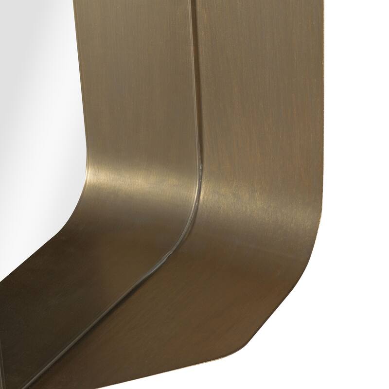 Rastus 28" x 14" Bronze Metal Wall Mirror - 28 x 14