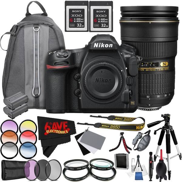Nikon D850 Dslr Camera Body Only International Model Nikon Af S Nikkor 24 70mm F 2 8g Ed Lens Bundle Overstock 7010