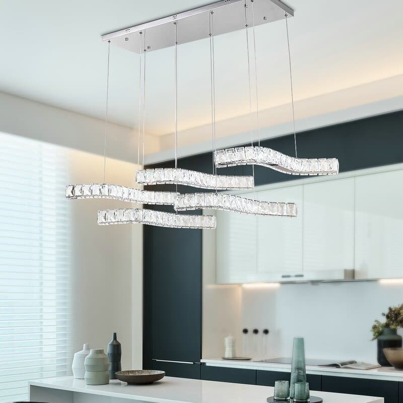 Maxax 5 - Light Statement Square / Rectangle LED Chandelier - YX-14