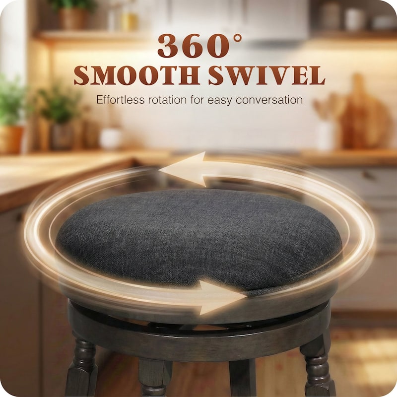 DTY Indoor Living Palmer Lake Backless Swivel Counter or Bar Stool