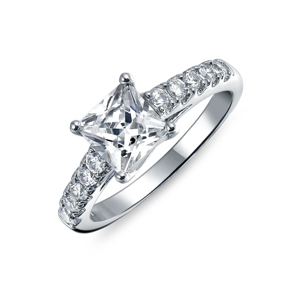 Square Ring New .925 Sterling Silver Wedding Engagement Band