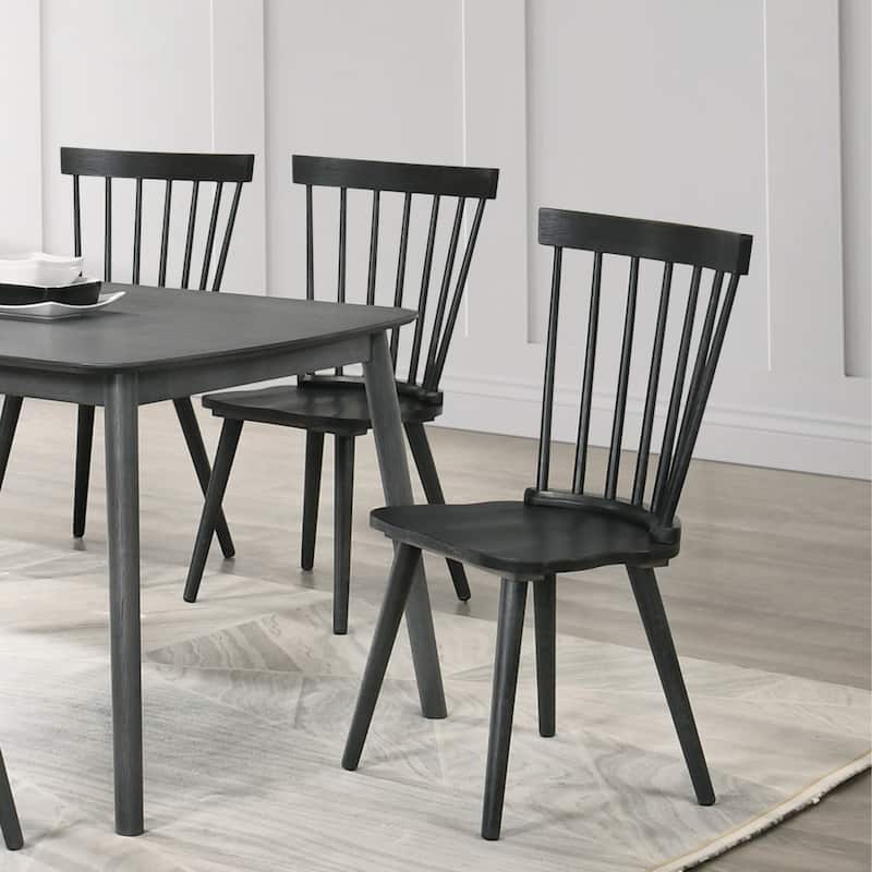2 Pieces Set Dining Side Chair Rustic Modern Farmhouse Design Retro Design Easy to Assembly