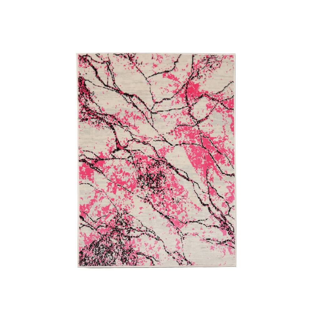 Polypropylene Lightning Moder Oriental Area Rug