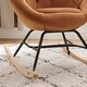 preview thumbnail 29 of 32, Modern Velvet Tufted Back Round Accent Rocking Chair for Teenager
