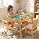 preview thumbnail 15 of 18, Costway 5-in-1 Kids' Table & Chair Set with Chalkboard, Whiteboard, 3 - See Details