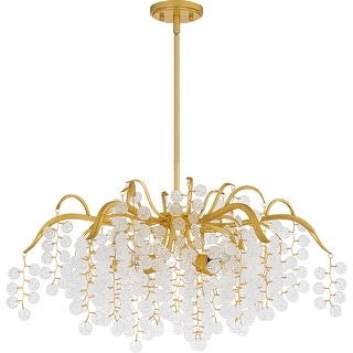 Maple 6-Light Gold Leaf Chandelier