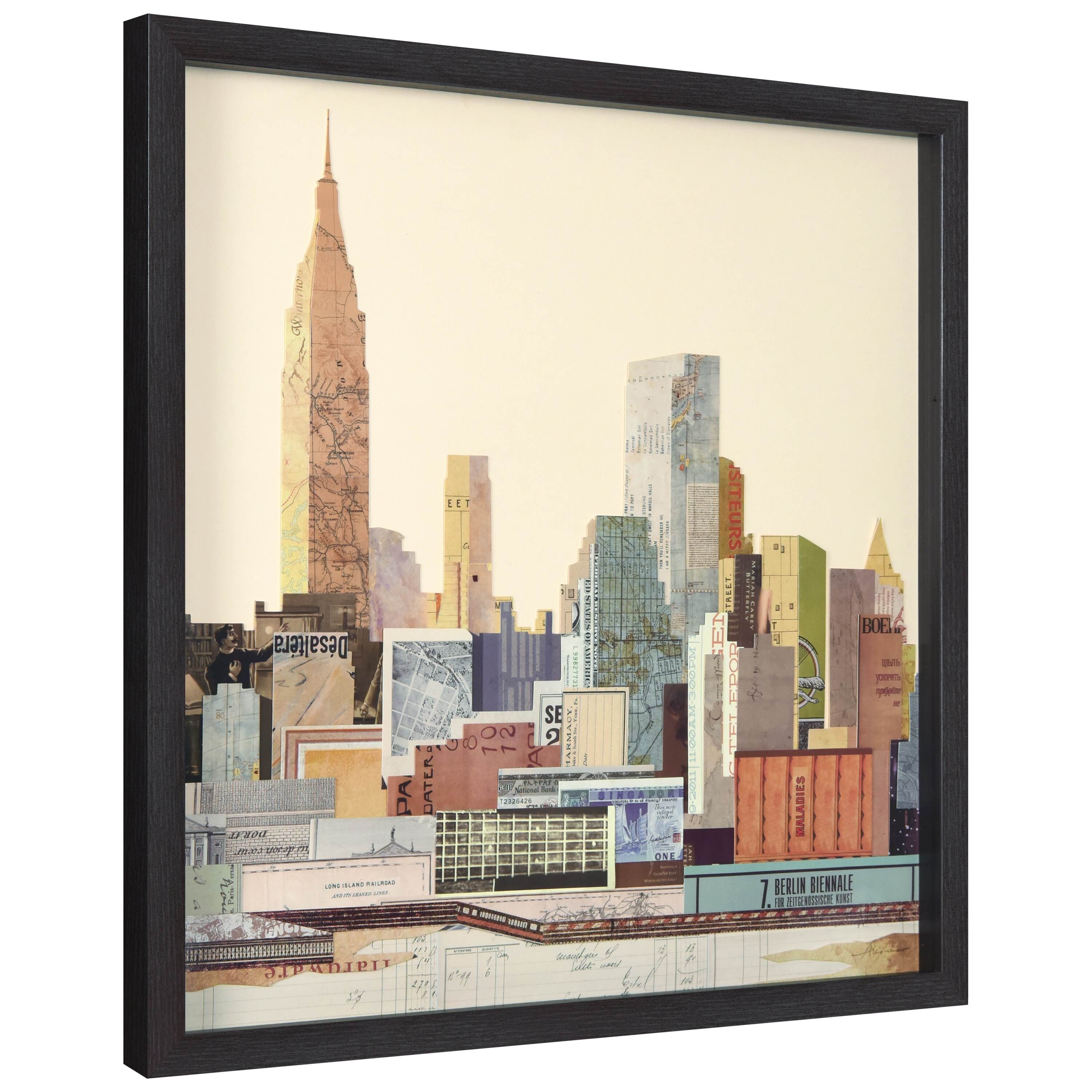 New York City Skyline C' Alex Zeng's dimensional collage, under