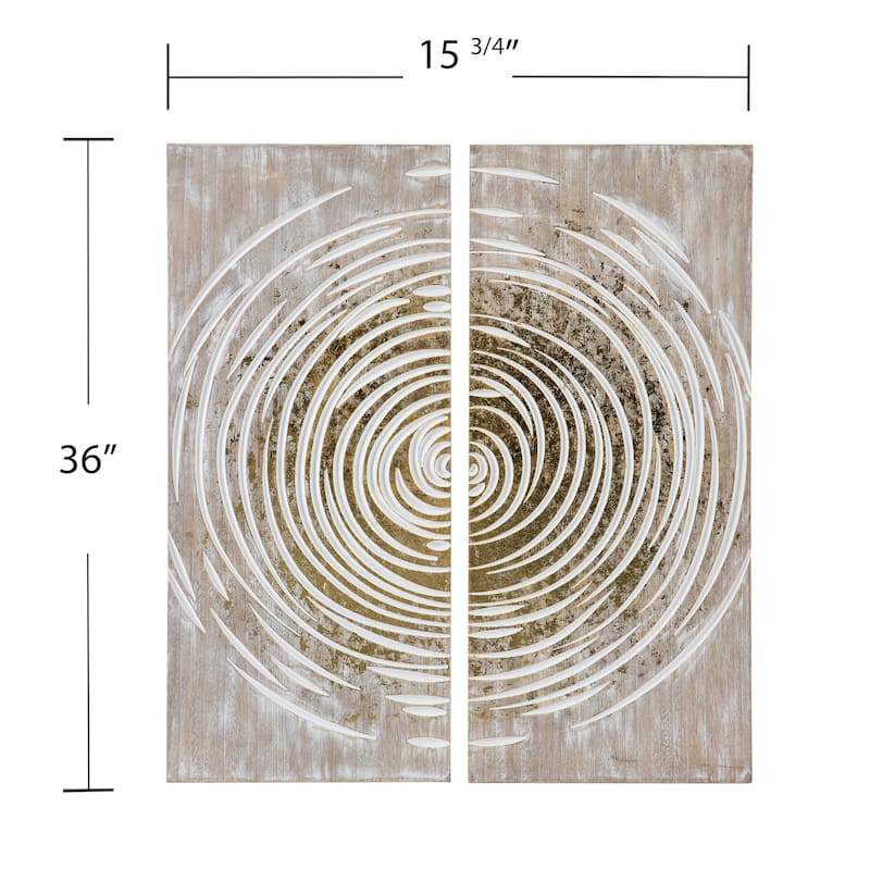 SEI Furniture Acanthia Carved wood Gold Decorative Wall Panels (Set of 2)