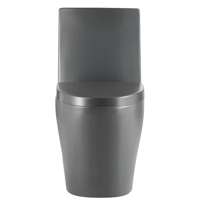 Fine Fixtures Dual-Flush Elongated One-Piece Toilet with High Efficiency Flush