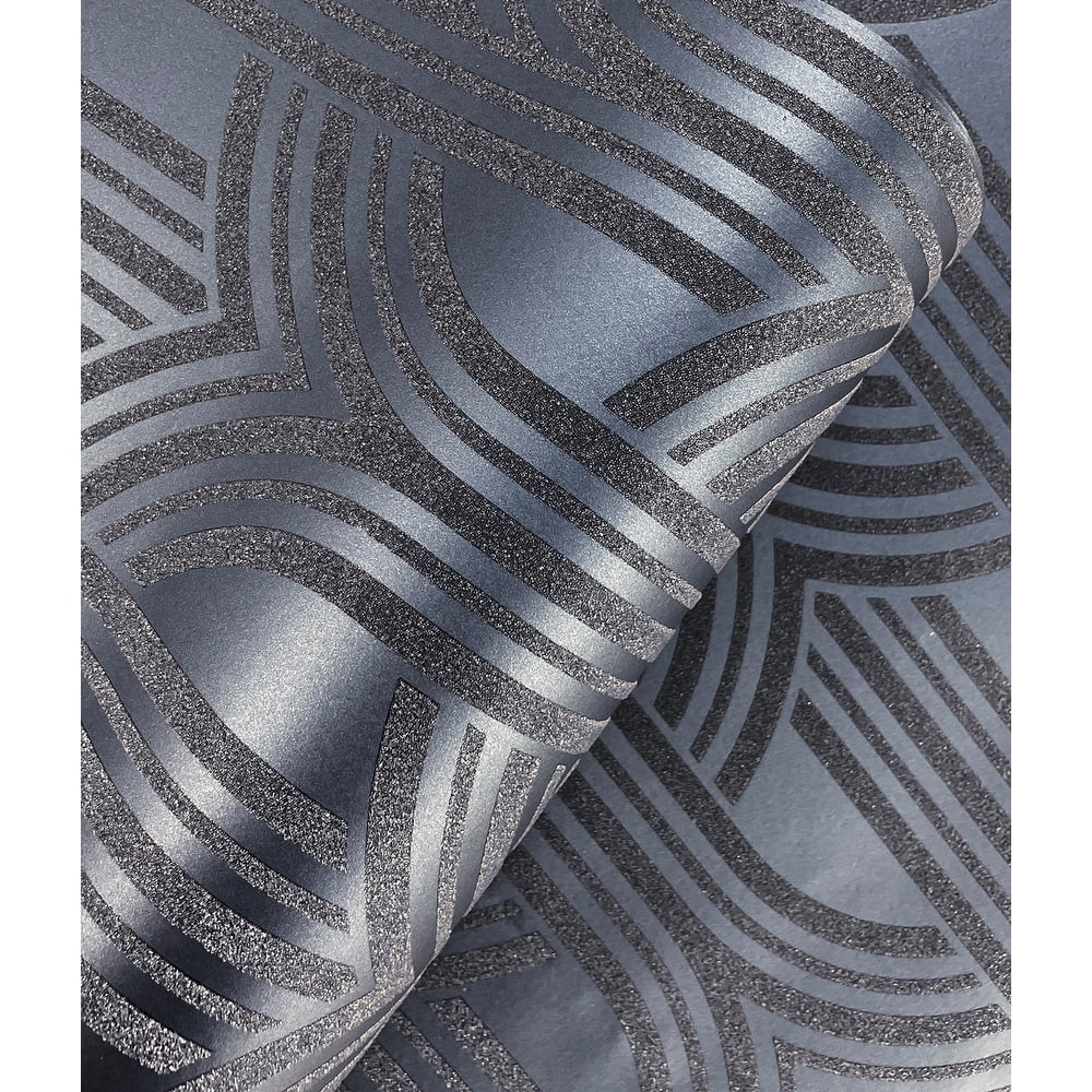 Seabrook Designs Diamond Stripe Glass Beaded Unpasted Wallpaper