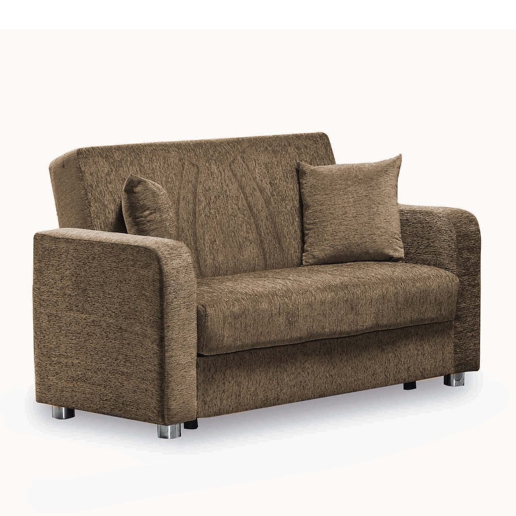 Collection Upholstered Convertible Loveseat With Storage