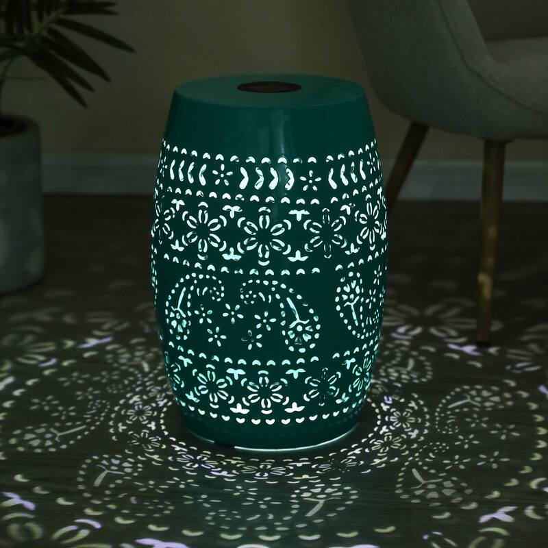 Solar Illuminated Garden Table - Energy Efficient Outdoor Centerpiece With Floral Night Lighting‌