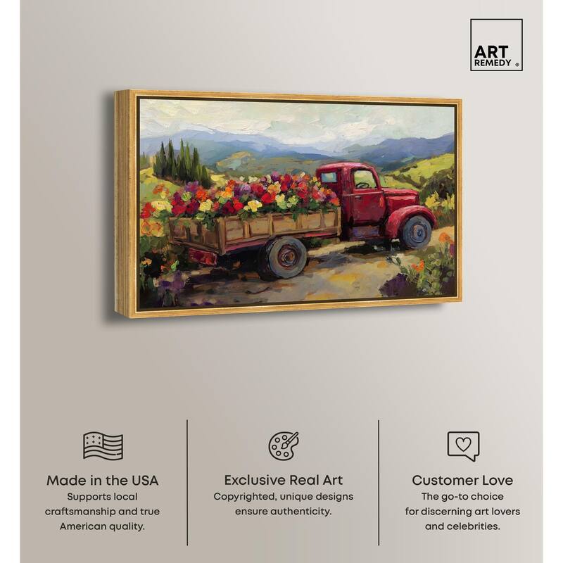 Flowers in Transit I Canvas by Art Remedy
