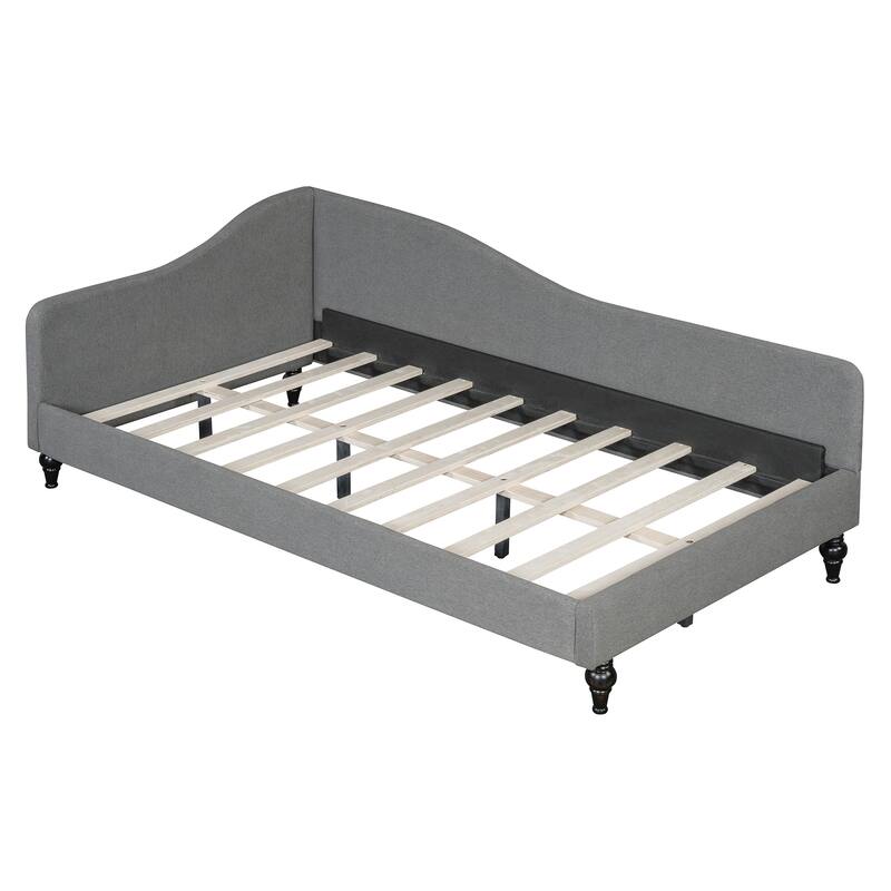 Twin Size L-Shaped Daybed with Solid Wood Legs