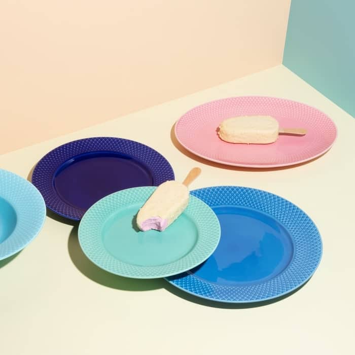 Lyngby Porcelæn Rhombe Color Lunch Plate, Ø: 9.1"