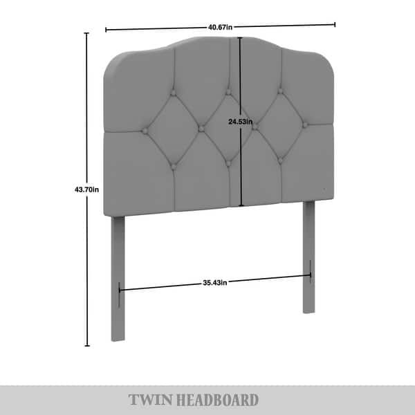 dimension image slide 1 of 2, CraftPorch Elegant Button-Tufted Upholstered Headboard