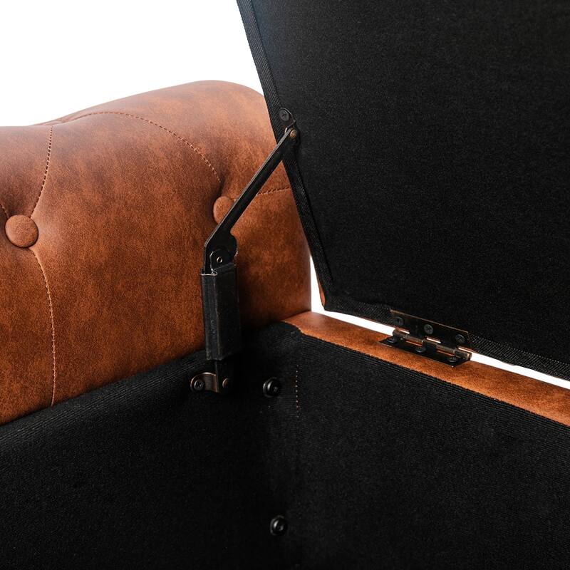 Adeco Storage Ottoman Bench for Bedroom