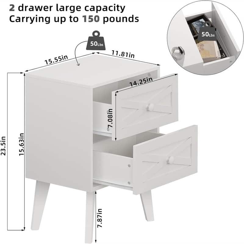 End Table with 2 Drawers