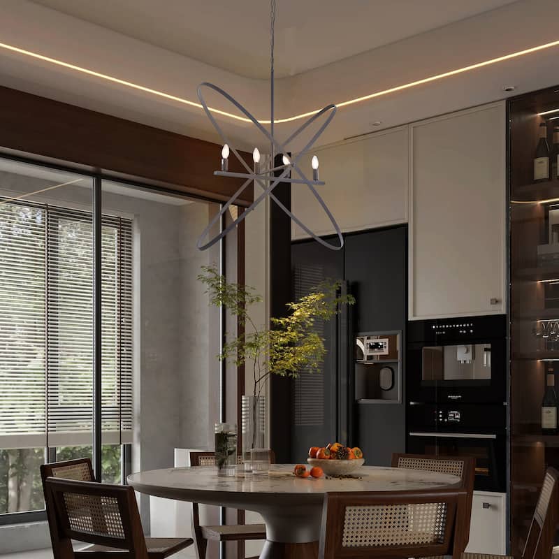 Matte Black Atom Brass Metal Pendant