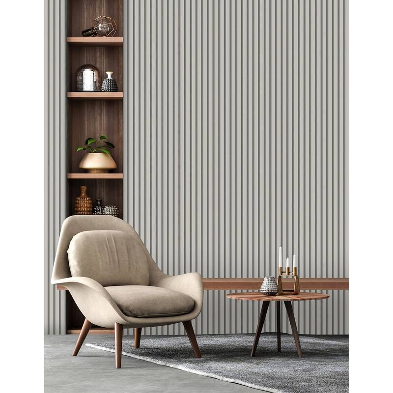 Fine Decor Reggie Stone Vertical Slats Wallpaper