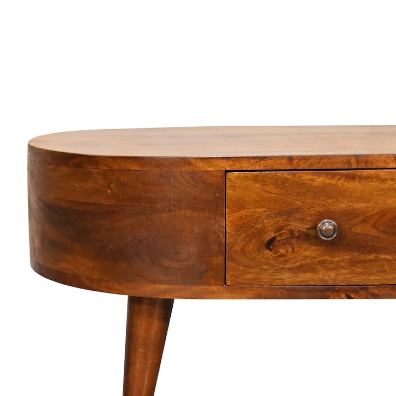 Artisan Furniture Chestnut Solid Wood Mini Rounded Coffee Table