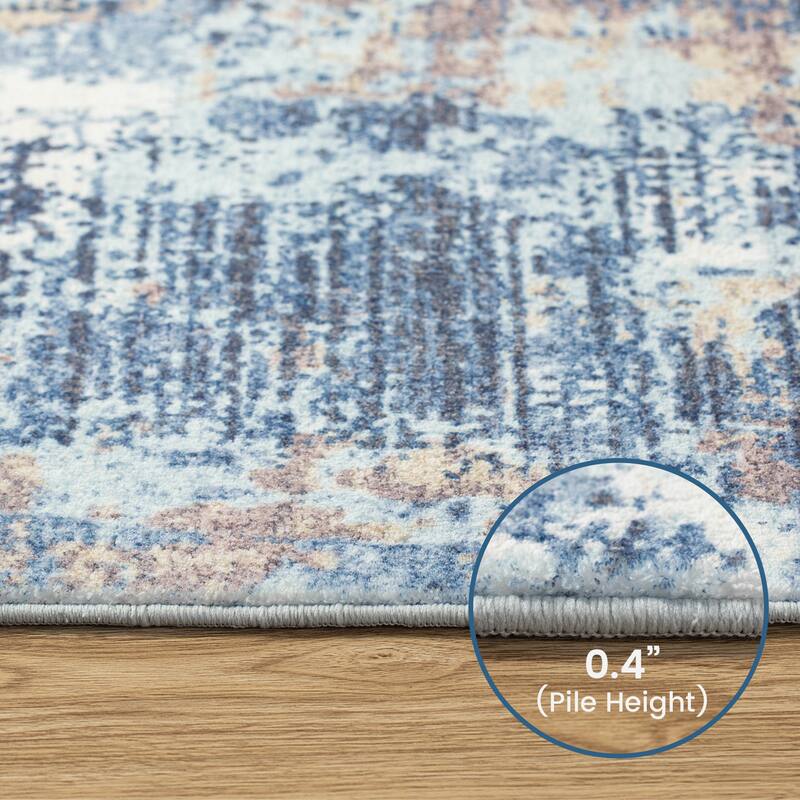 Glitzhome Modern Abstract Distressed Indoor/Outdoor Area Rugs