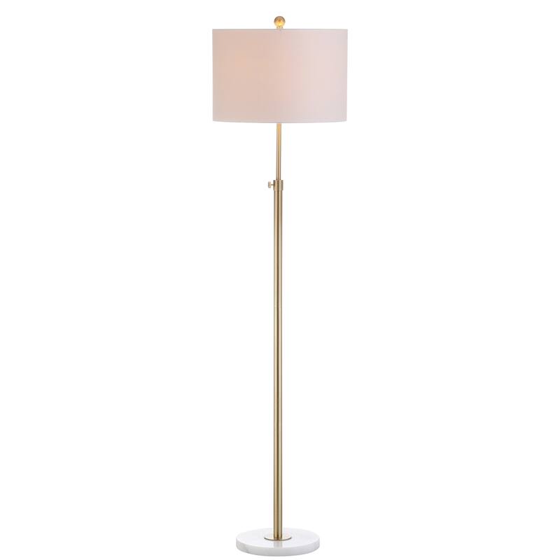 June 65" Adjustable Metal/Marble LED Floor Lamp by JONATHAN Y - 57-65" H x 15" W x 15" D